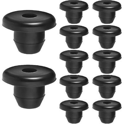 12 Stück Hydraulikheber Ölstopfen Passend für Loch von 5/16", Flachkopf Gummi Boden Zubehör Ersatzteile Horizontaler Stopfen Universeller Gummi Füllstopfen