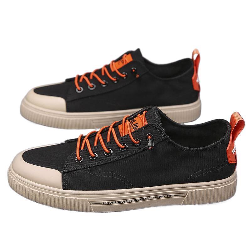 Schuhe Herren Neu Frühling Sommer Lässig Frühling Atmungsaktiv Arbeit Flach Herren Ein Pedal Sport Schwarz Canvas Schuhe Tide