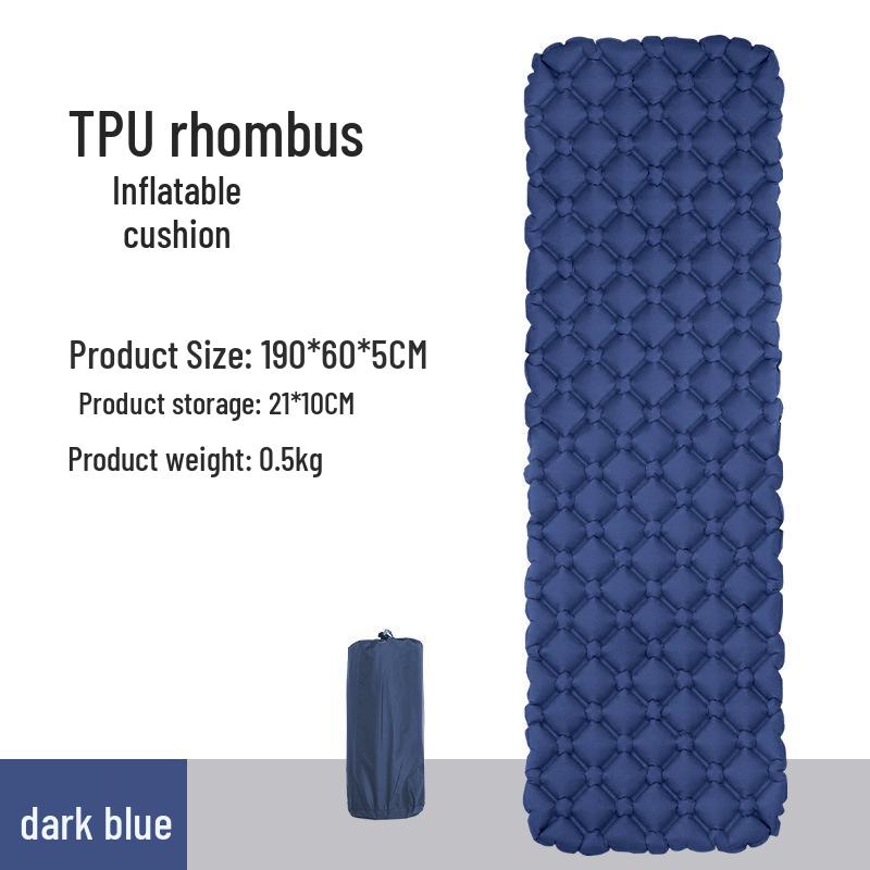 

Надувний туристичний килимок з ТПУ, що надувається ножним насосом: Легкий надувний матрац для відпочинку на природі, вологостійкий, для альпінізму та сну