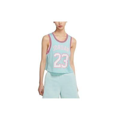 Essentielles Strick-Mesh Atmungsaktives Basketballtrikot Damen Trikots Hellregen-Grün DD0286-382