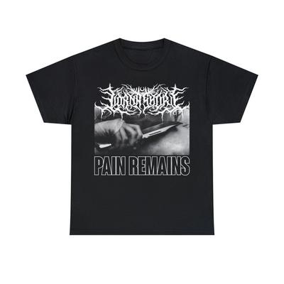 230 g/m², 100 % Baumwolle, Lorna Shore T-Shirt Pain Remains, Deathcore, Whitechapel, Suicide Silence, Angelmaker, Carnifex, Chelsea Grin, Unisex, schweres Baumwoll-T-Shirt