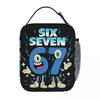 Insulated Lunch Tote Bag 67 Six Seven 6-7 Funny Italian Brainrot Lunch Food Box Causal Cooler Thermal Lunch Box For School