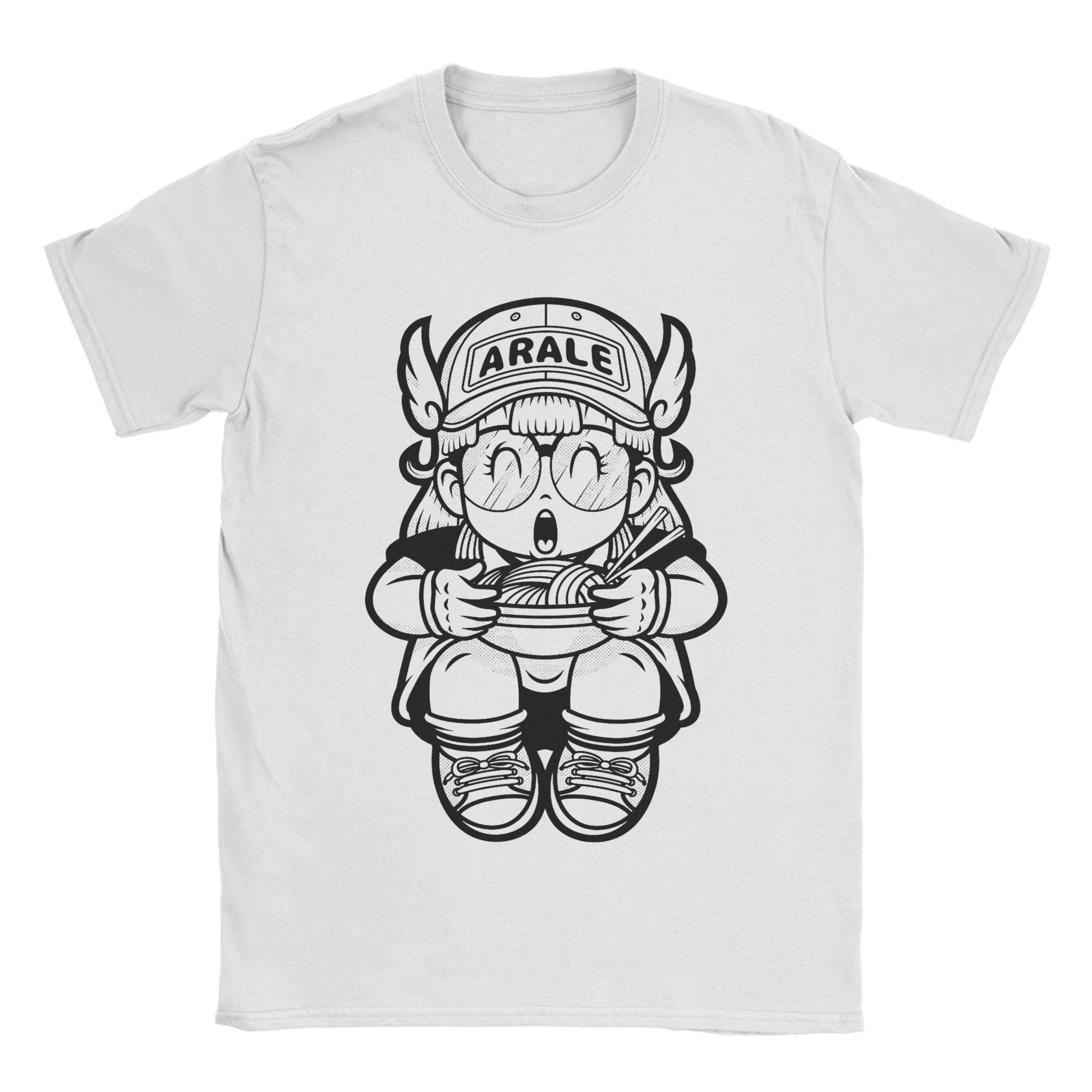

Kawaii Arale Dr Slump Anime T Shirt Mens 100Cotton Clothes Harajuku Round Neck Short Sleeve S