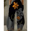 Plus Size Fashion Women  Casual Loose Christmas Printing Long Wide Leg Yoga Pants Pocket Lounge Pants Pajama Pants