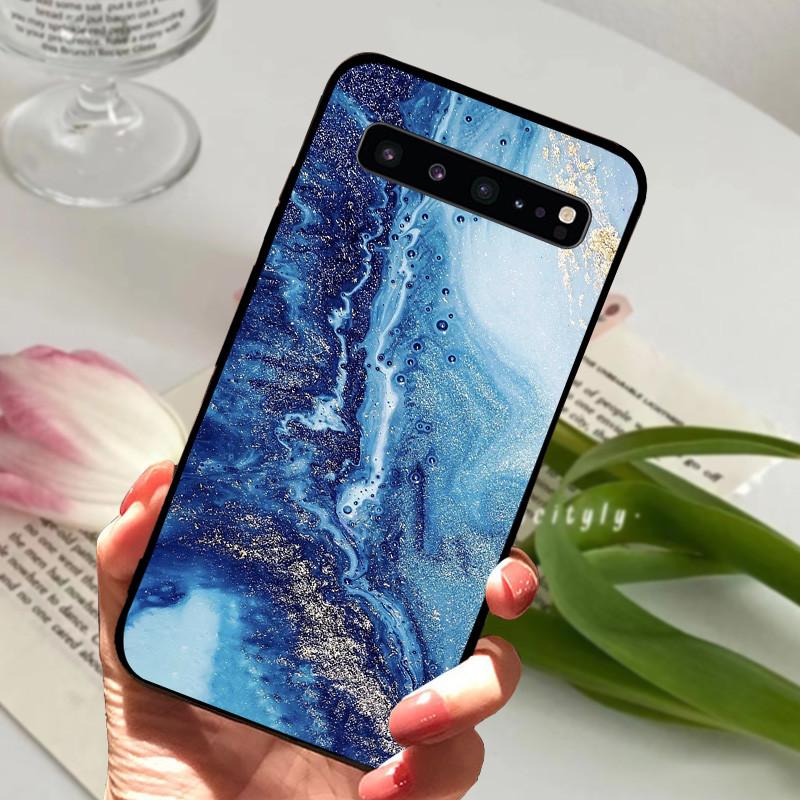 Pro Samsung S10 5G Pouzdro S10 Plus Nárazuvzdorné Mramorové Černé Pouzdra Pro Samsung Galaxy S10 Plus S10e Kryt Silikonový Zadní Nárazník S10+