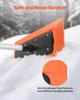 Snow Roof Rake, 1.2m Long Reach Car Roof Snow Scraper, 45cm Foam Blade for No Scratches, Non-Slip Handle, Lightweight Snows Removal Tool for Vehicle