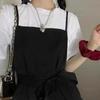 Strap skirt girls summer year new middle school high school students sweet suspender long dress dress set