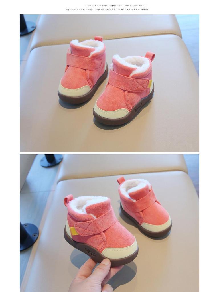 Winter-Schnee-Stiefel für Kleinkinder mit Samtfutter, Weiche Sohle Rutschfeste Schuhe für Alter 1-4