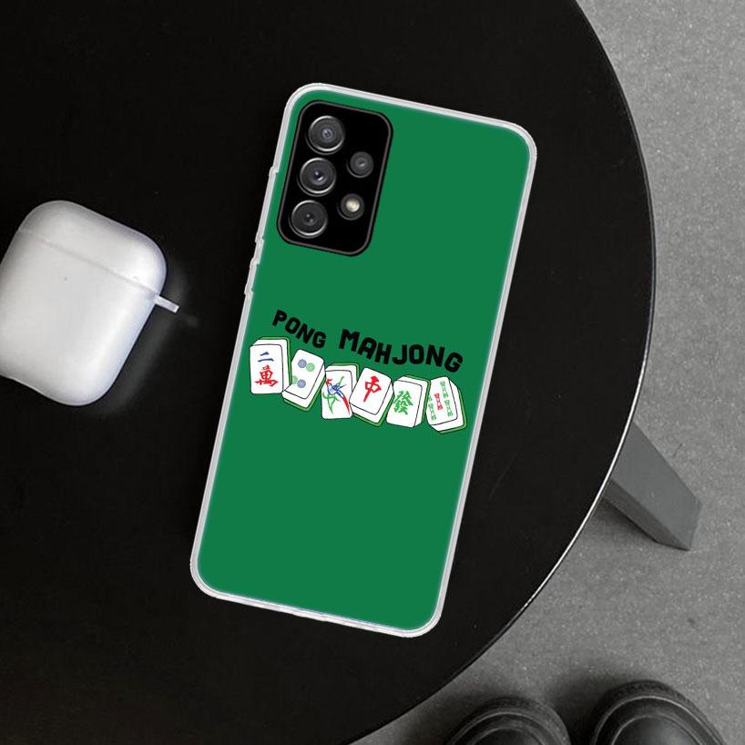 Creative Mahjong Phone Case Cover for Samsung Galaxy A12 A22 A32 A52 A72 A02S A51 A50S A31 A20S A10S Note 20 Ultra 10 Plus Galax
