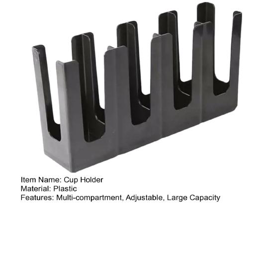 Adjustable Disposable Paper Cup Holder 4 Compartment Coffee Cup And Lid Organizer Large Capacity Coffee Station Storage