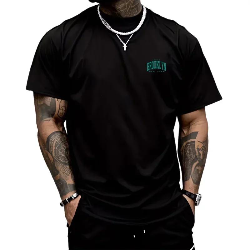 Hot Sales Mens Tshirt Cotton Printing Short Sleeved Daily Casual Tees Outdoors Sports Jogging Man Clothing Loose Soft Tshirt