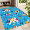 1 ks Kobercový kobereček Baby Shark Family Adventure Přizpůsobitelný Měkký Omyvatelný Protiskluzový Domácí Obývací Pokoj Podložky pod Pohovku Personalizovaný Kobereček 0917306