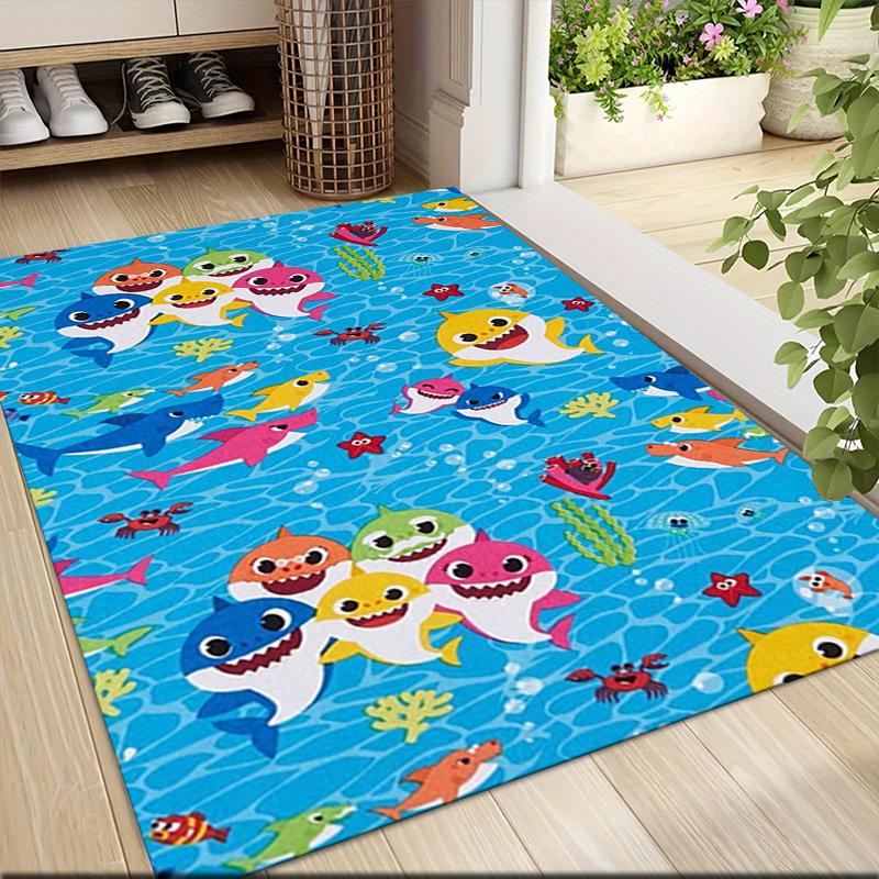 1 ks Kobercový kobereček Baby Shark Family Adventure Přizpůsobitelný Měkký Omyvatelný Protiskluzový Domácí Obývací Pokoj Podložky pod Pohovku Personalizovaný Kobereček 0917306