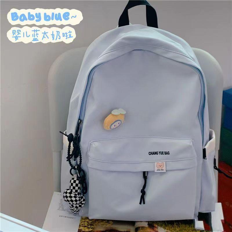 IELGY ins Japanese girl schoolbag female, Korean version of junior high school students solid color versatile backpack high school students large