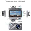 New Dual Driving Recorder, 1080P Full HD Car DVR Dashboard Camera with Night Vision Function
