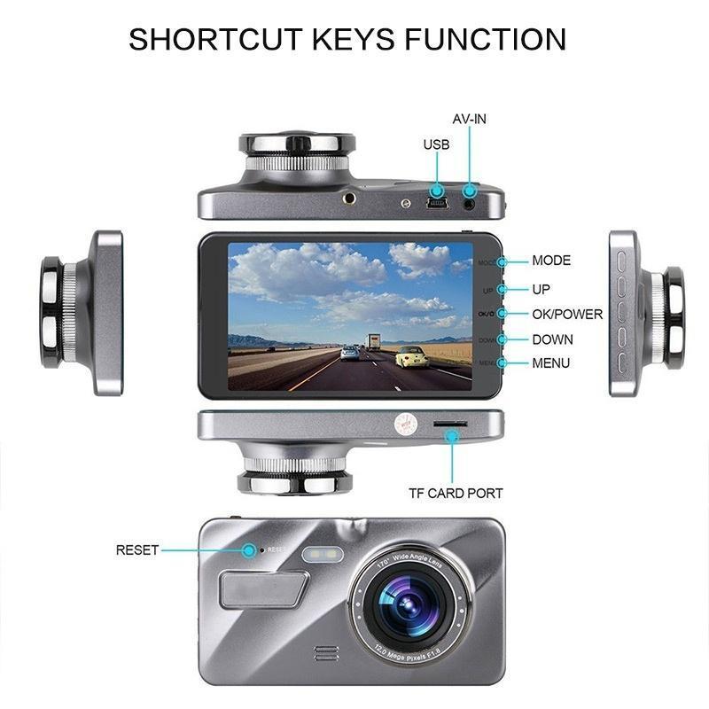 New Dual Driving Recorder, 1080P Full HD Car DVR Dashboard Camera with Night Vision Function