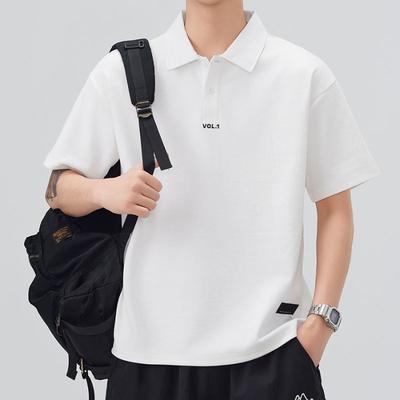 Men's New Summer Loose Short-sleeved POLO Shirt Lapel Thin Short T