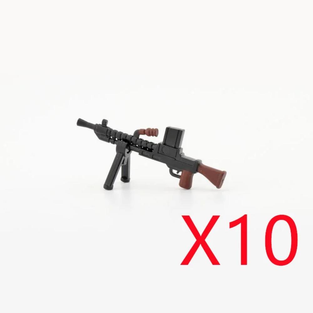 WWI WWII Building Blocks Soldiers Military Accessories Bomb Two-color Gun Mini Brick Weapons Gift Toy AKM Helmet RPG Grenad X026