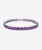 Black Purple Square Cubic Train Bracelet_Purple