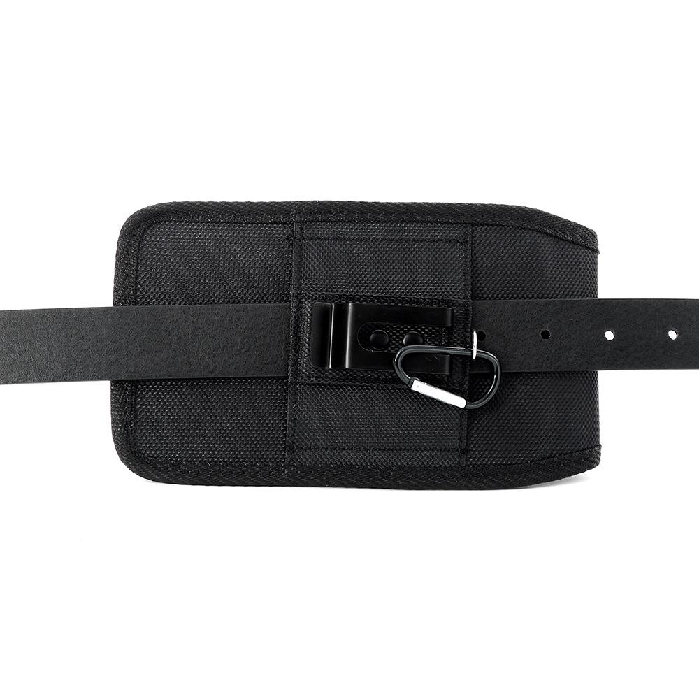 Men's Outdoor Phone Waist Pack: Oxford Nylon Vertical Belt Loop Coin Purse