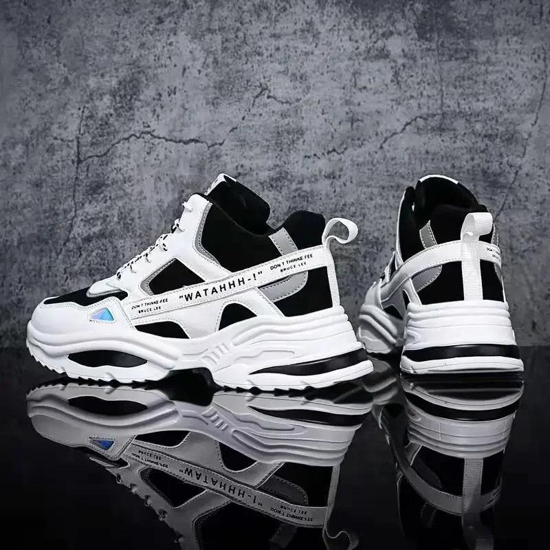 Chunky Shoes Men's Shoes White Casual Sneakers  New Fashion Casual Walking Footwear Designer Vulcanized  Para Hombres