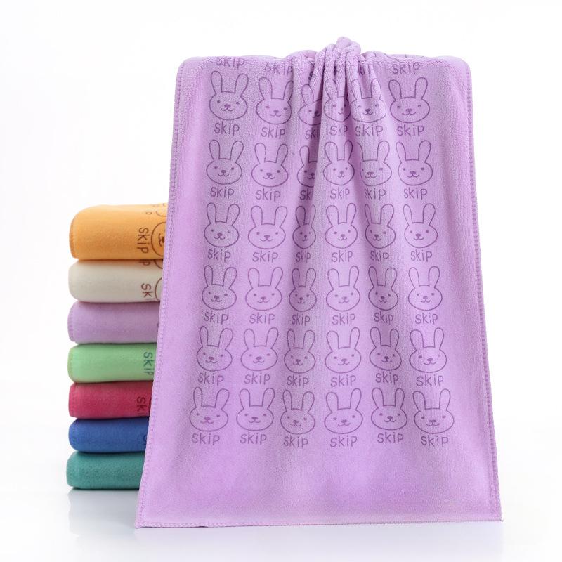 

Впитывающее полотенце из микрофибры, мочалка для сушки ванной комнаты, полотенце для лица с милым кроликом 25cm*50cm фиолетовый