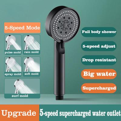 5 Modes Shower Head Adjustable High Pressure Water Saving Shower Head Water Massage Shower Head for Bathroom Accessories