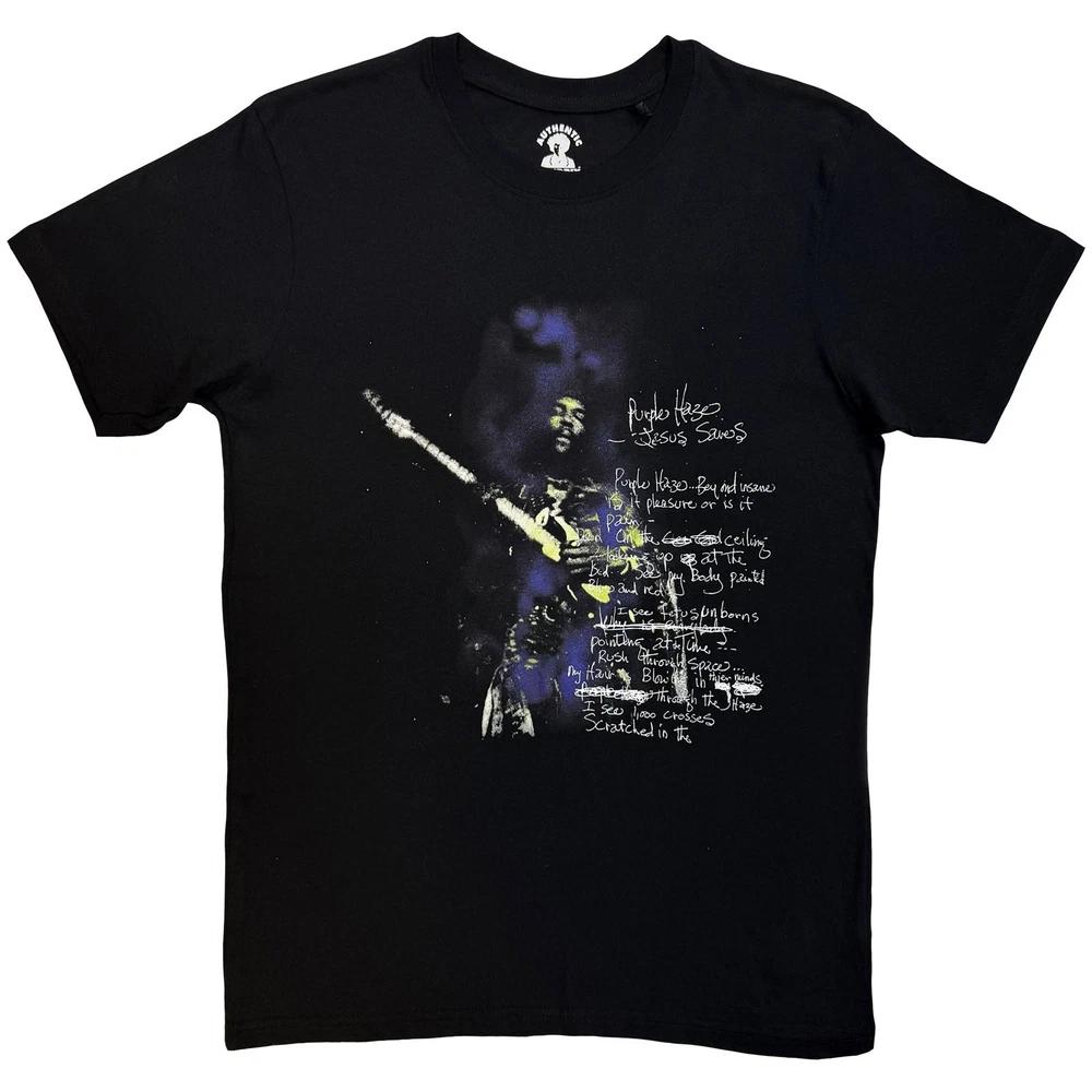 Jimi Hendrix Purple Haze Lyrics Tee TShirt Unisexs L