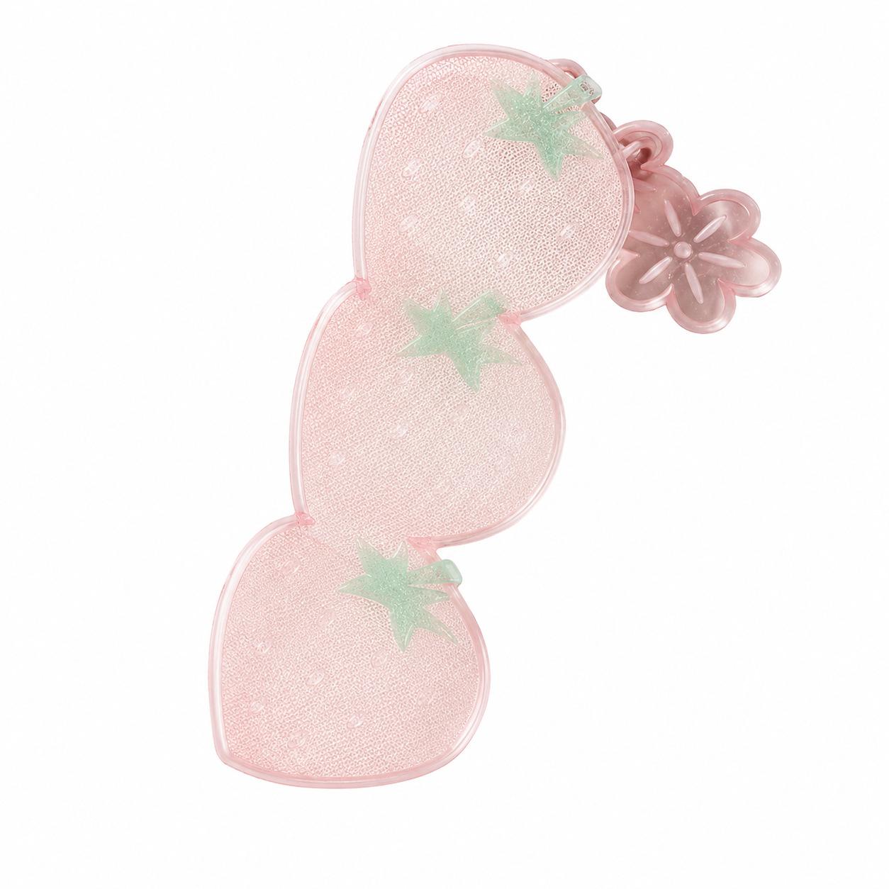 Cute Pink Strawberry Acrylic Bookmark Clear Frosted Page Markers Book Reading Accessories 1pc bookmark розовый