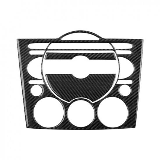 For Mazda RX-8 2004-2008 Black Carbon Fiber Console Multimedia Panel Cover Trim