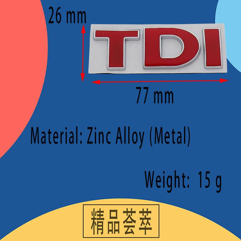 3D Premium Turbo Direct Injection TDI for car Hood Fender trunk Rear Bonnet Nameplate Decal Emblem Badge Sticker