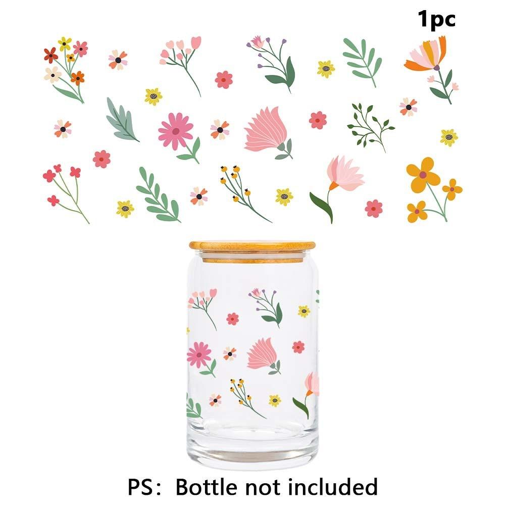 And Flower Flower Pattern Water Cup Transfer Sticker For Home Office Decor