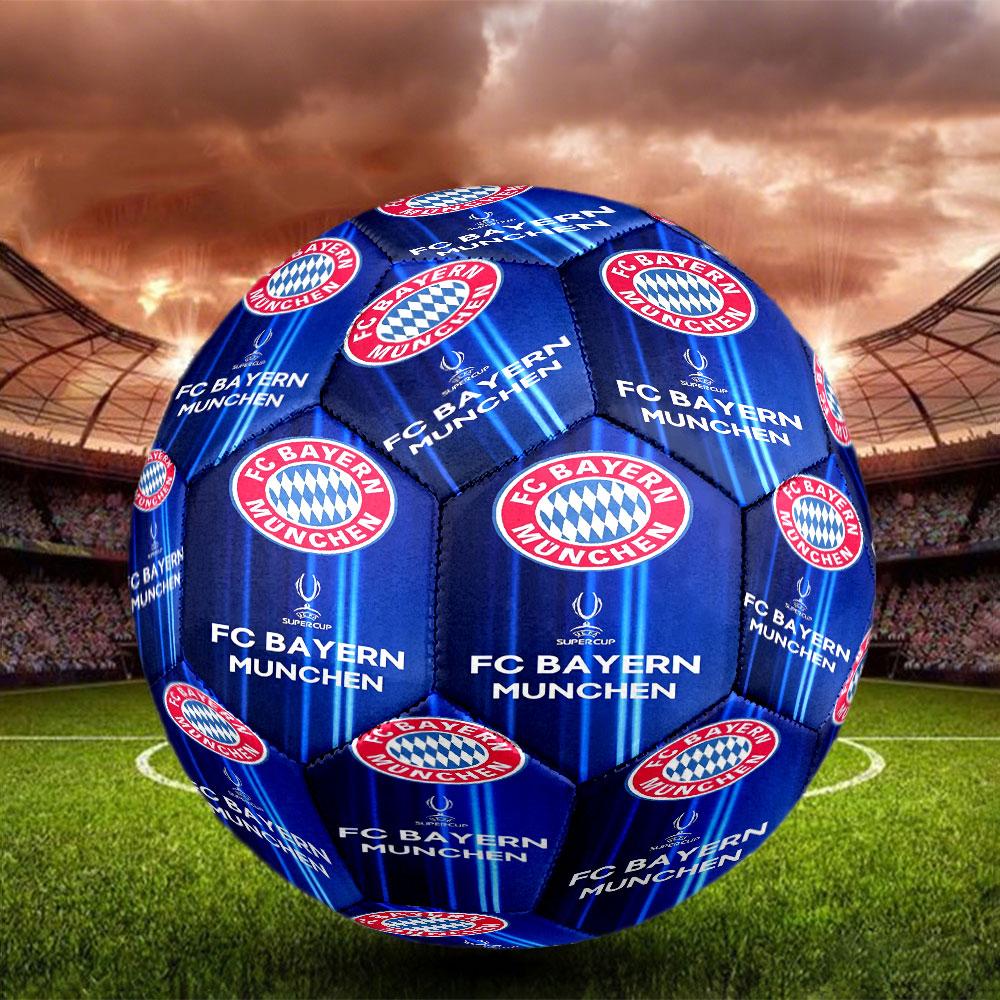 FC Bayern Print Size 5 Soccer Ball, Standard Match Football for Sports Game and Team Practice, Ideal Gift for Soccer Fans