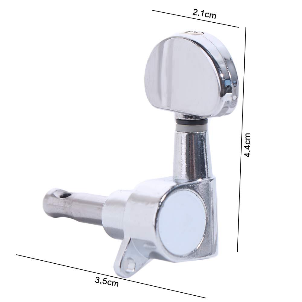 6Pcs with Ferrule/Threaded Bushing/Screw Electric Guitar Tuning Keys Set  Acoustic Electric Guitar