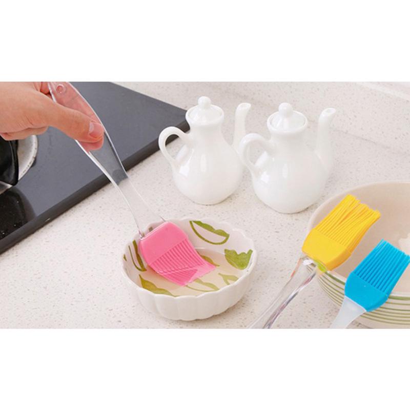 Silicone Bread Basting Brush with Transparent Handle BBQ Baking DIY Kitchen Cooking Tools
