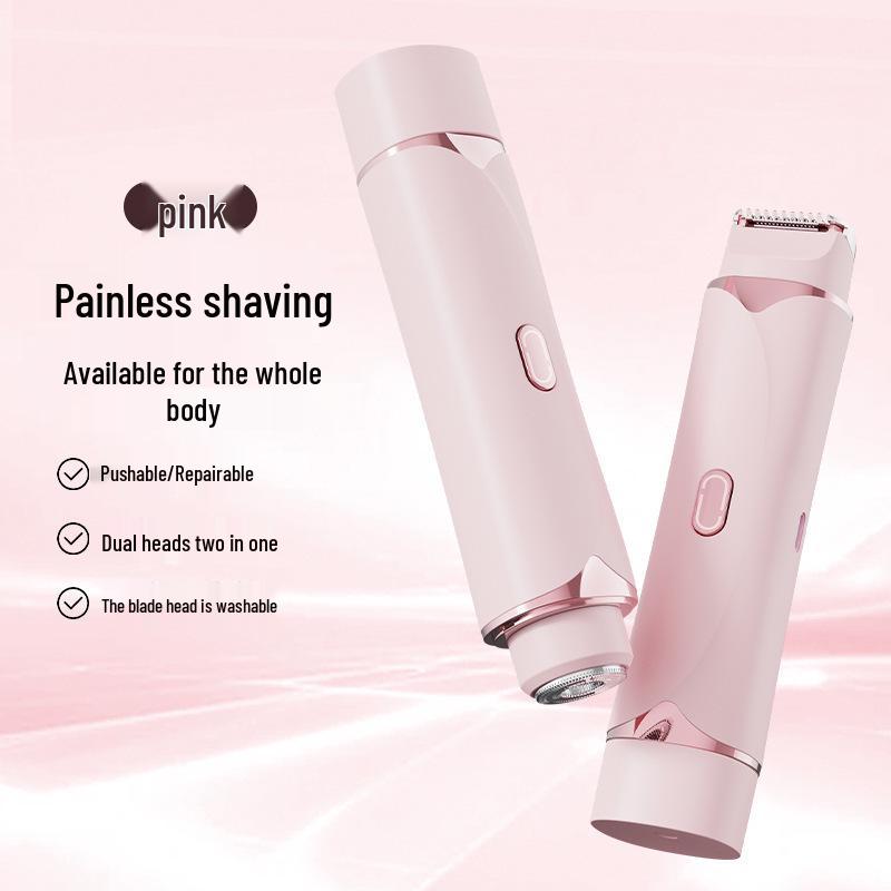 Dual-Head Women's Electric Shaver & Trimmer for Sensitive Areas