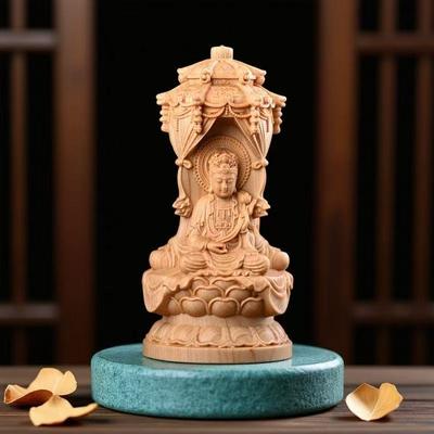 Sculpture sur bois Guanyin, sculptures et figurines de Tathagata statue de bouddha sculpture sur bois Maison Chambre bureau décoration feng shui statue