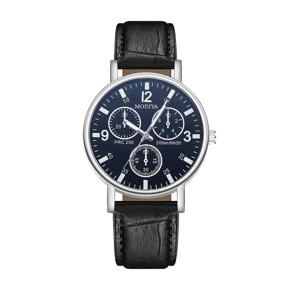 Men Watches Business Wrist Watch Luxury Leather Strap Analog Watches Quartz Wristwatches Clock Men Women Casual Simple Watch