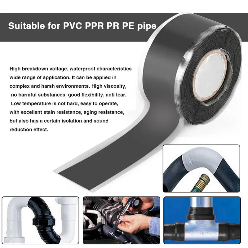 Water Pipe Leak Repair Tape Self-adhesive Strong Waterproof Tape Water Pipe Leak Winding Repair Silicone Rubber Leak Stop Tape