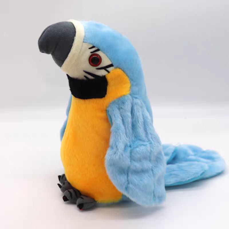 Interactive Parrot Plush Toy: Voice Recorder, Learns to Speak, Sings, Flaps Wings