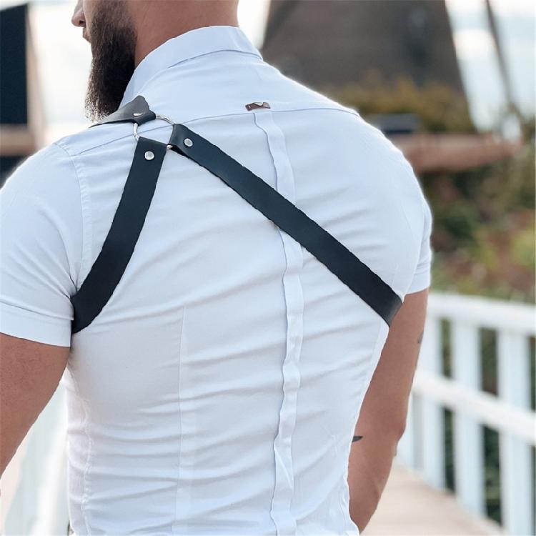 Herren Körper Brustgurt Gürtel Punk Gothic PU Leder Schulterkäfig Gürtelriemen