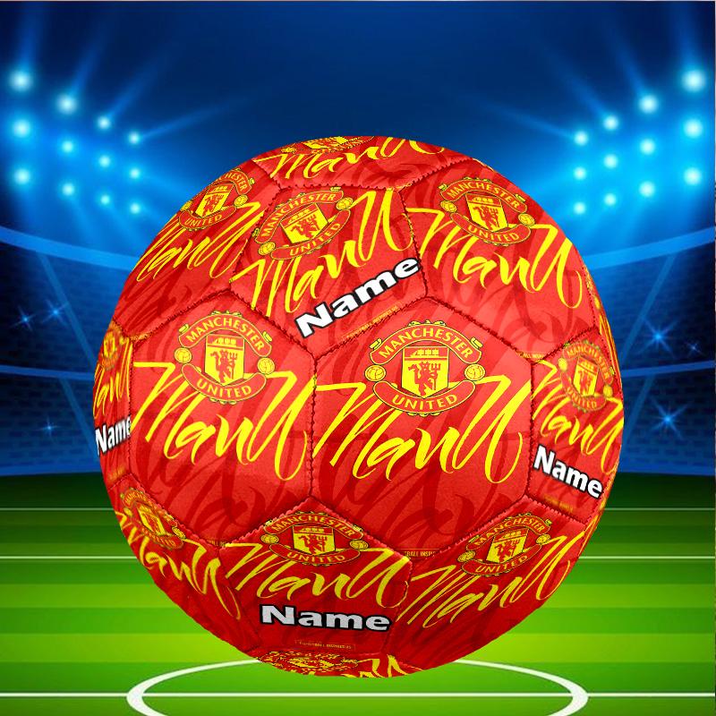 Custom Name Personalized Manchester Football F.C-A Print Size 5 Soccer Ball Training & Match Football, for Team, Kicking, Gift for Football Enthusiast