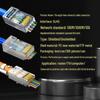 RJ45 Metal Shielded Pass-Through Connector for Cat 5, 6, 7 Cables