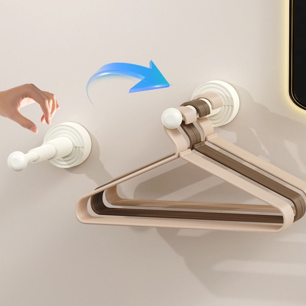 Wall Mounted Hanger Storage Rod Retractable Hanger Organizer with Adjustable New Storage Shelf