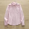 Casual simple Oxford spinning shirt 1116 spring and autumn new Korean version loose striped bottoming shirt women's top, trendy