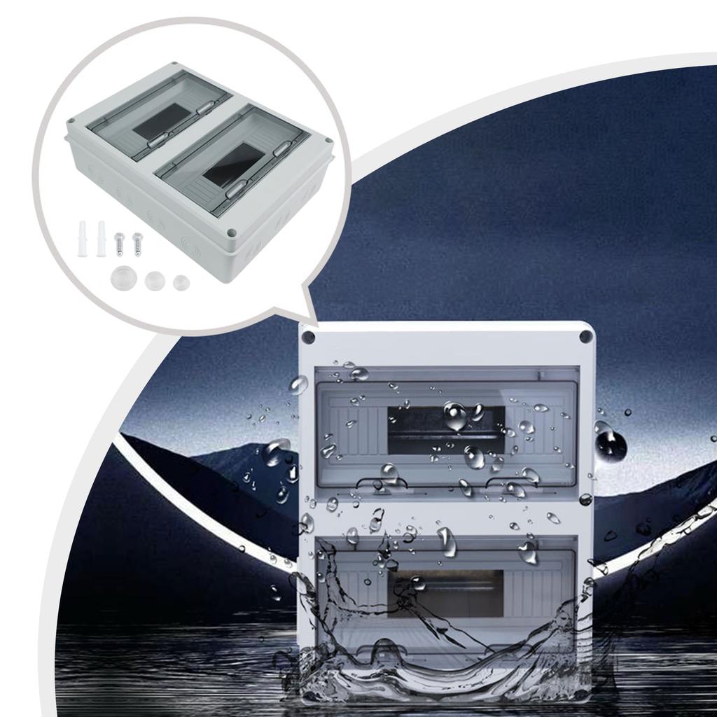 24 Circuits Waterproof Distribution Box Waterproof Box 24 Circuits Box Distribution Box High-quality ABS Material Home Use