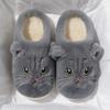 Baotou cotton slippers cute kitten cartoon home thickened warm plush soft bottom non-slip cotton mop