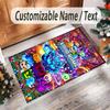 Personalized Crystal Velvet Carpet Custom Name Text,Blox Fruits Anti Slip Area Rug For Home Decoration