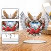 Acrylic Special Shape Wings Rose Desktop Diamond Art Kits Rhinestones Desktop Ornaments 5D DIY Diamond Art Tabletop Decorations