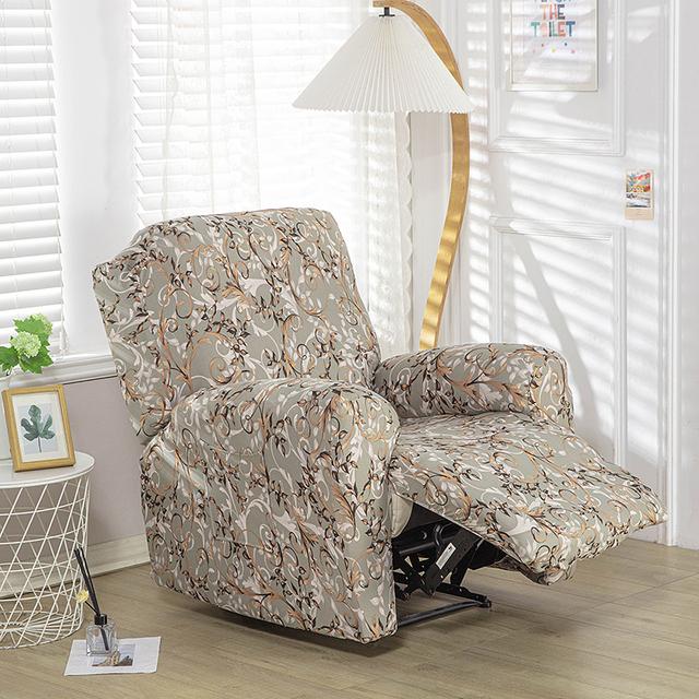 4 Pieces In 1 Split Recliner Sofa Cover Stretch Floral Print Spandex Lazy Boy Armchair Slipcovers Couch Covers For Living Room